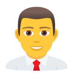 How emoji man office worker displayed on Joypixels