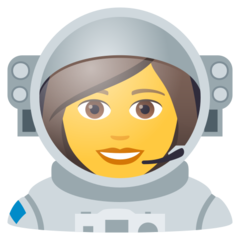 How emoji woman astronaut displayed on Joypixels