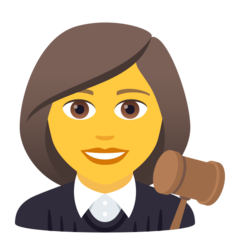 How emoji woman judge displayed on Joypixels