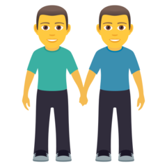 How emoji men holding hands displayed on Joypixels