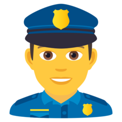 How emoji man police officer displayed on Joypixels