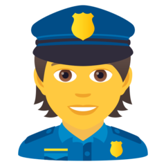 How emoji police officer displayed on Joypixels