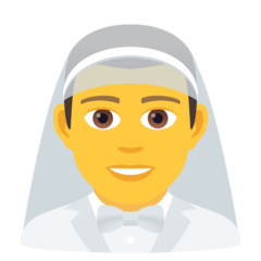 How emoji man with veil displayed on Joypixels