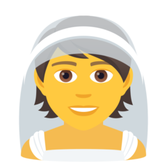 How emoji person with veil displayed on Joypixels