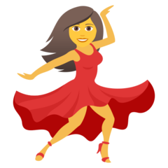 How emoji woman dancing displayed on Joypixels