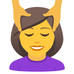 How emoji woman getting massage displayed on Joypixels