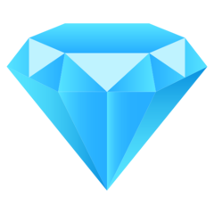 How emoji gem stone displayed on Joypixels