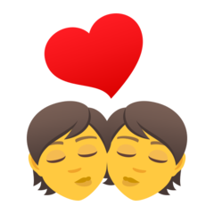 How emoji kiss displayed on Joypixels