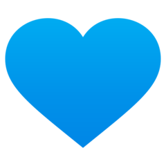 How emoji blue heart displayed on Joypixels