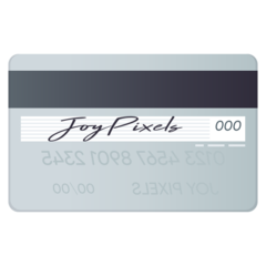 How emoji credit card displayed on Joypixels