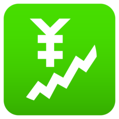 How emoji chart increasing with yen displayed on Joypixels