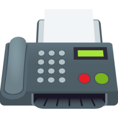 How emoji fax machine displayed on Joypixels