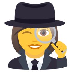 How emoji woman detective displayed on Joypixels