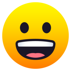 How emoji grinning face displayed on Joypixels