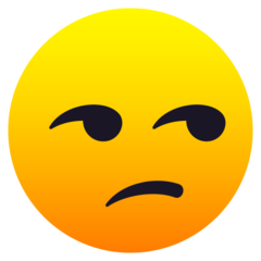 How emoji unamused face displayed on Joypixels