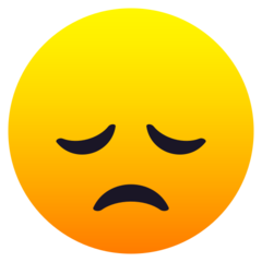 How emoji disappointed face displayed on Joypixels