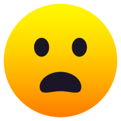 How emoji frowning face with open mouth displayed on Joypixels