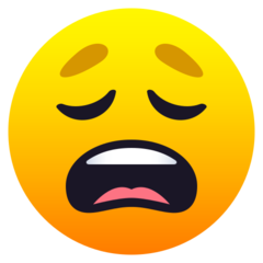 How emoji weary face displayed on Joypixels