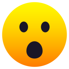 How emoji face with open mouth displayed on Joypixels