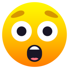 How emoji astonished face displayed on Joypixels