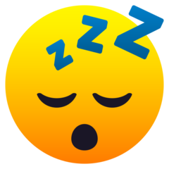 How emoji sleeping face displayed on Joypixels