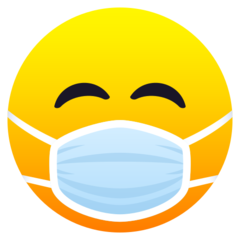 How emoji face with medical mask displayed on Joypixels