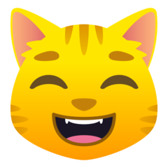 How emoji grinning cat with smiling eyes displayed on Joypixels