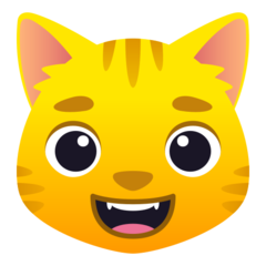 How emoji grinning cat displayed on Joypixels