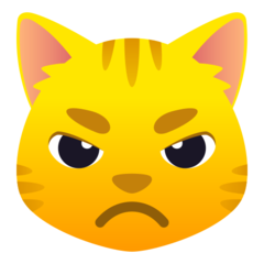 How emoji pouting cat displayed on Joypixels