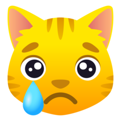 How emoji crying cat displayed on Joypixels