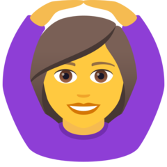 How emoji woman gesturing OK displayed on Joypixels