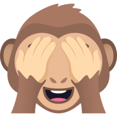 How emoji see-no-evil monkey displayed on Joypixels