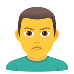 How emoji man pouting displayed on Joypixels