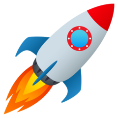 How emoji rocket displayed on Joypixels