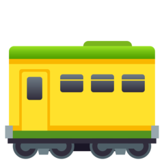 How emoji railway car displayed on Joypixels