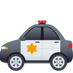 How emoji police car displayed on Joypixels