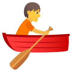 How emoji person rowing boat displayed on Joypixels