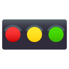 How emoji horizontal traffic light displayed on Joypixels