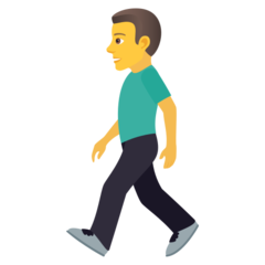 How emoji man walking displayed on Joypixels