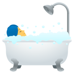 How emoji person taking bath displayed on Joypixels