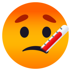 How emoji face with thermometer displayed on Joypixels