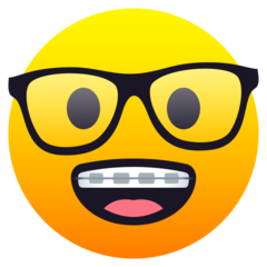 How emoji nerd face displayed on Joypixels