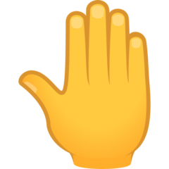 How emoji raised back of hand displayed on Joypixels