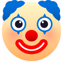 How emoji clown face displayed on Joypixels