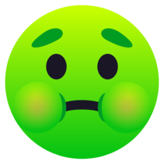 How emoji nauseated face displayed on Joypixels