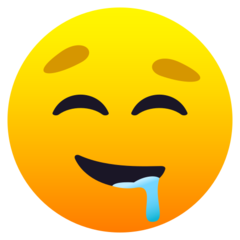 How emoji drooling face displayed on Joypixels