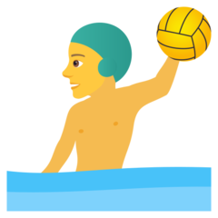 How emoji man playing water polo displayed on Joypixels