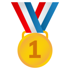 How emoji 1st place medal displayed on Joypixels