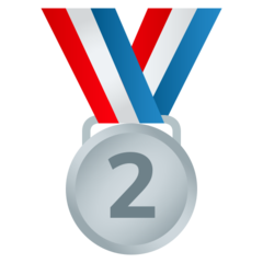 How emoji 2nd place medal displayed on Joypixels