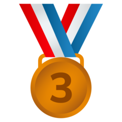 How emoji 3rd place medal displayed on Joypixels